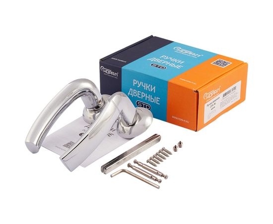 Дверная ручка НОРА-М 23А AL хром 16086 – изображение 4