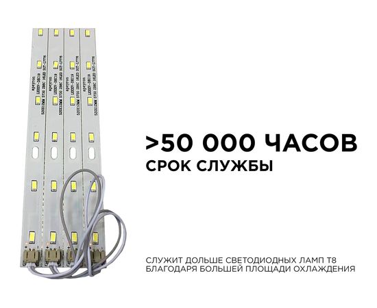 Комплект светодиодных линеек для потолочных светильников APEYRON "Армстронг" 4*8Вт 12-141 – изображение 4