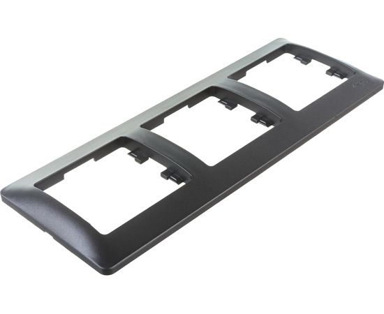 3-местная горизонтальная рамка Schneider Electric Glossa графит GSL001303 – изображение 5