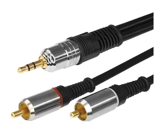 Шнур REXANT Стерео 3,5 мм - 2 RCA, длина 3 метра 17-4224 – изображение 6