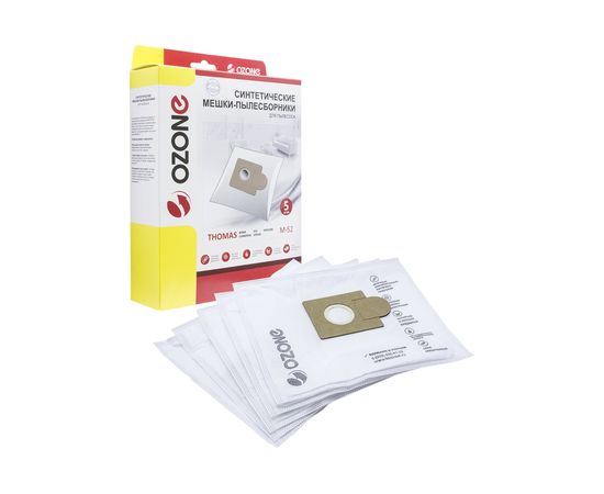 Мешки-пылесборники синтетиче��кие для пылесоса THOMAS (5 шт.) OZONE M-52 