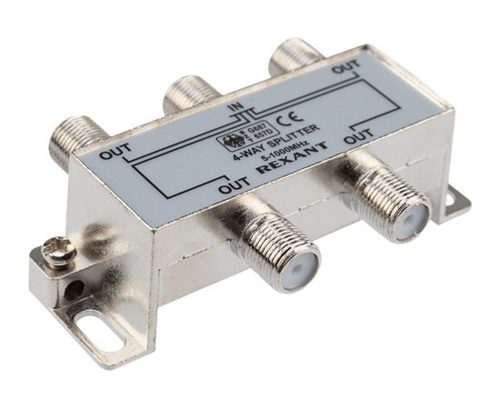 Делитель ТВ REXANT на 4 выхода F разъём 5-1000 МГц 05-6003 