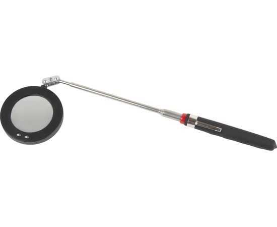 Смотровое круглое зеркало на телескопической рукоятке со светодиодной подсветкой WDK-65452 WIEDERKRAFT 