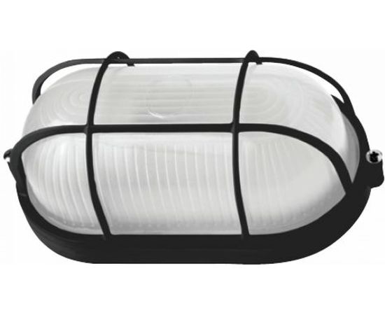 Влагозащищенный светильник Navigator 94 814 NBL-O2-100-E27/BL НПБ 1202 черный овал с решеткой 100Вт IP54 4607136948143 51033 