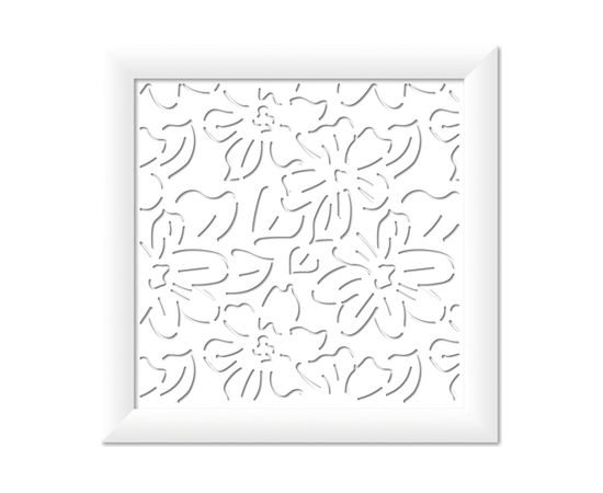 Экран для радиатора Стильный Дом Цветы 60x60 см, белый v547251 