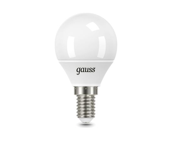 Лампа Gauss Шар 6.5W 550lm 6500K E14 LED 1/10/100 105101307 