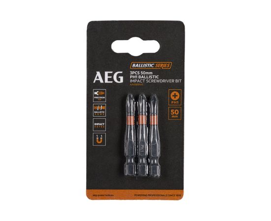 Биты ударные AAK503PH1 (3 шт; PH1; 50 мм) AEG 4932479180 