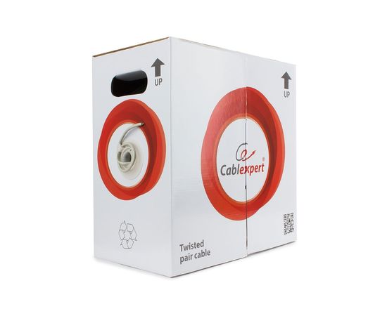 Кабель Cablexpert, UTP5e, 2 пары, 0.51 мм, медь, однож., 305 м, Fluke Test, серый UPC-5002E-SO – изображение 2