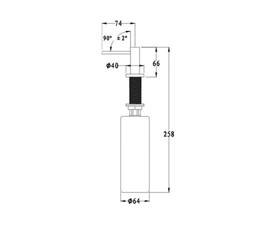 Малый дозатор EWIGSTEIN EW с колбой, 500 мм 0023 топаз – изображение 2