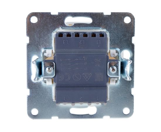 3-клавишный выключатель LK Studio схема 1+1+1 16 A, 250 B белый 862104-1 – изображение 2