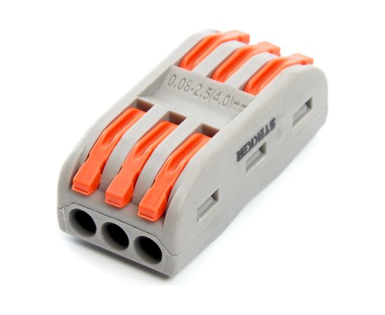 Монтажная клемма STEKKER для фазных проводников, 3 контактные группы, LD222-423 5 шт 39487 – изображение 2