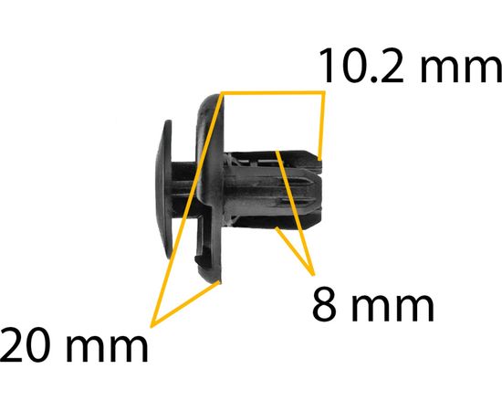 Автокрепеж Acura/Honda/Hyundai/Kia/Mitsubishi 10 шт 11519949, 91512SX0003, MU000319 КрепАвто 0151 – изображение 2