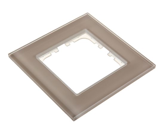 1-постовая рамка LK Studio натуральное стекло, цвет кремовый 844117-1 – изображение 2