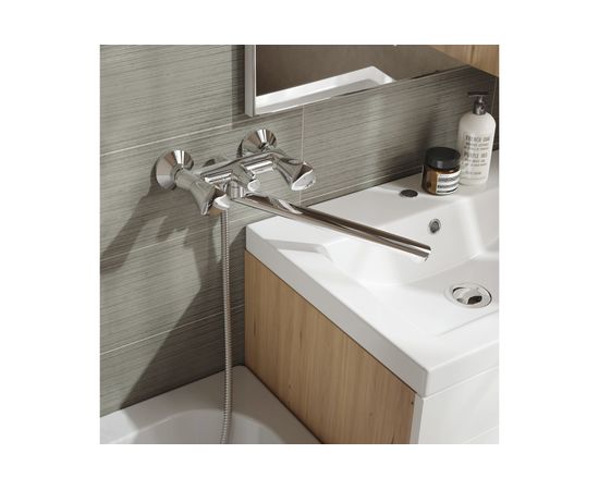 Смеситель для ванны IDDIS Bounce BOUSBL2i10WA с длинным изливом с керамическим дивертором – изображение 2