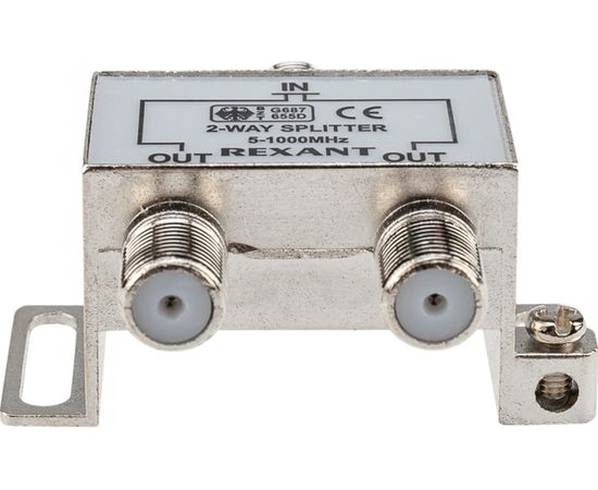 Делитель ТВ REXANT на 2 выхода F разъём 5-1000 МГц 05-6001 – изображение 3