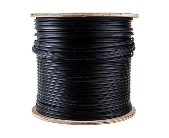Кабель NETLAN U/UTP 4 пары, категория 5e, внешний, PE до -40C, с тросом, черный, 305м EC-UU004-5E-PE-SW-BK – изображение 3