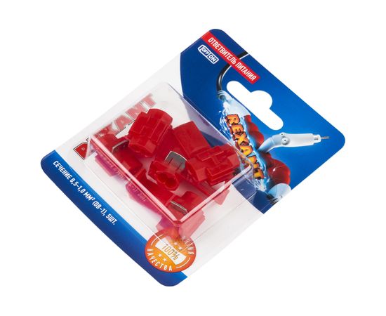 Прокалывающий ответвитель REXANT 0.5-1.0 мм2, ОВ-1/3MY красный 5 шт 06-0426-A – изображение 3