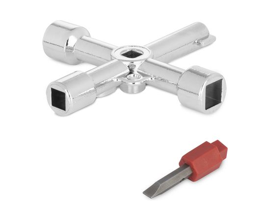 Ключ для электрошкафов VIRA с 5 рабочими профилями и битой 514005 – изображение 4