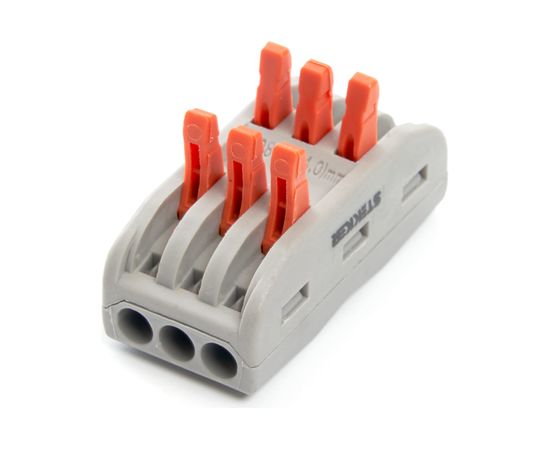 Монтажная клемма STEKKER для фазных проводников, 3 контактные группы, LD222-423 5 шт 39487 – изображение 4