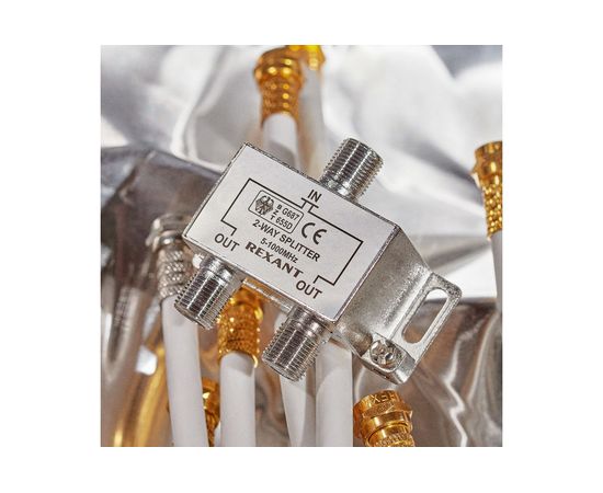 Делитель ТВ REXANT на 2 выхода F разъём 5-1000 МГц 05-6001 – изображение 5