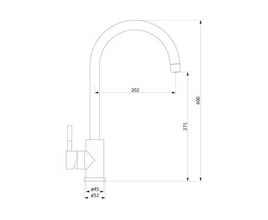 Смеситель для кухни Damixa Merkur с фильтрацией, никель DX710730000 – изображение 7