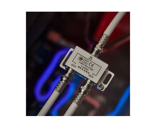 Делитель ТВ REXANT на 2 выхода F разъём 5-1000 МГц 05-6001 – изображение 8