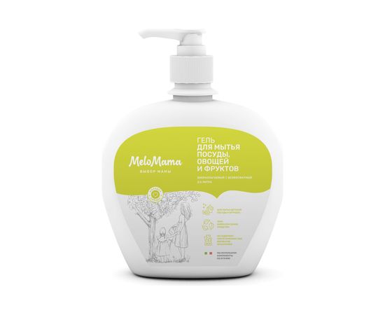 Биоразлагаемый гель для мытья посуды, овощей и фруктов MeloMama Мелодия Сибири, 0,5 л 77043 