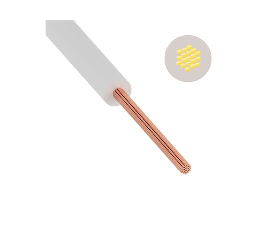 Провод ПуГВ, ПВ-3 ККЗ 10 кв.мм 100 м белый ГОСТ 01-8622-1 