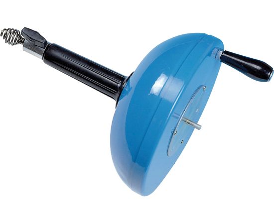 Вертушка для удаления засоров в трубах (до Ф 76 мм, длиной до 12 метров, металлический барабан, с подключением для шуруповерта) КРОКОЧИСТ 50712-9-12 