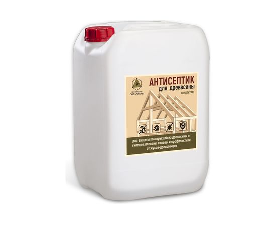 Антисептик для древесины концентрат 1:1 трудновымываемый бесцветный РЕКОРД 10 л АС2 
