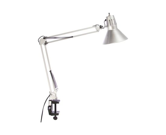 Настольный светильник под лампу IN HOME СНС-13С на струбцине 60Вт E27 СЕРЕБРО 4690612012889 