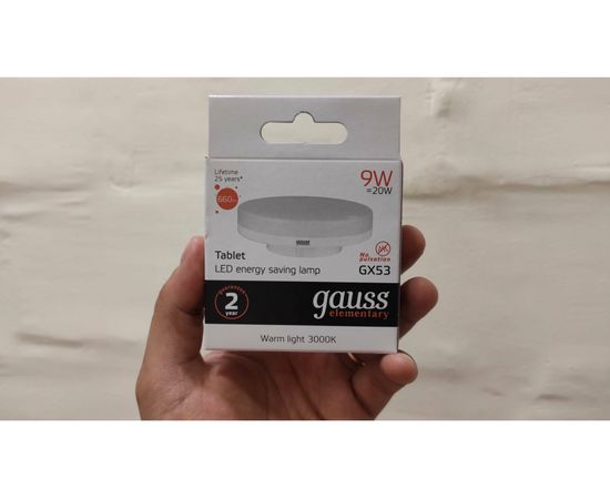 Лампа LED GX53 9W 3000K Gauss Elementary 83819 – изображение 16