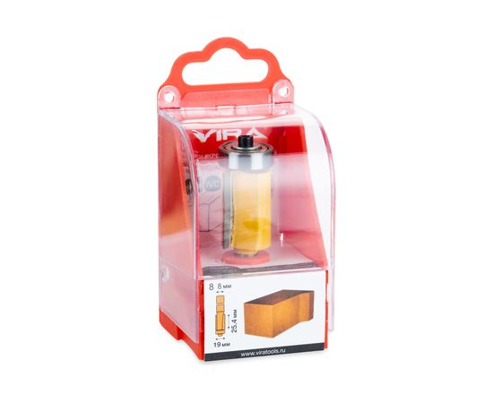 Фреза кромочная прямая (19х25.6 мм; нижний подшипник 19 мм) VIRA 553335 – изображение 2