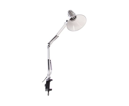 Настольный светильник под лампу IN HOME СНС-13С на струбцине 60Вт E27 СЕРЕБРО 4690612012889 – изображение 2