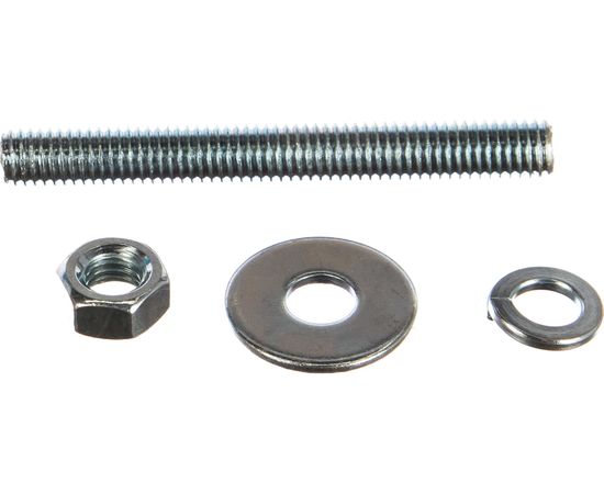 Шпилька DIN976 М8x70 ЕВРОПАРТНЕР в комплекте гайки DIN934 шайбы DIN 9021 и DIN127 Zn 2 шт. 12 0609 2 – изображение 2