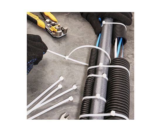 Хомут REXANT nylon 500x8.0 мм 100 шт белый 07-0502 – изображение 3