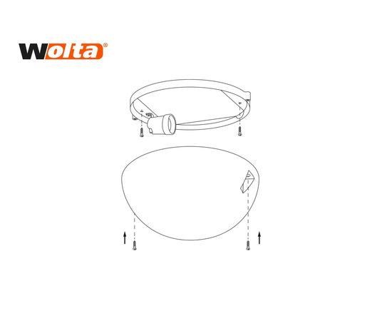 Светильник Wolta под светодиод. лампу E27 лампа в комплект не входит Прозрачный ДПБ06-60-001 – изображение 3