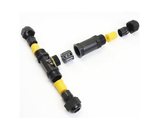 Водонепроницаемый соединитель-коннектор для проводов T FERON клемма 3pin, черный LD523/LD530 41462 – изображение 5