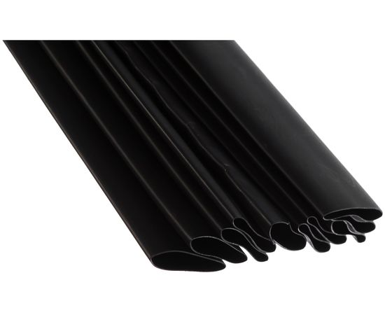 Термоусадочная клеевая трубка КВТ, ТТК 2:1-25/12.5 черная 74305 