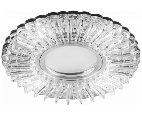 Встраиваемый потолочный светильник FERON со светодиод подсветкой, белый, хром, CD900 28843 