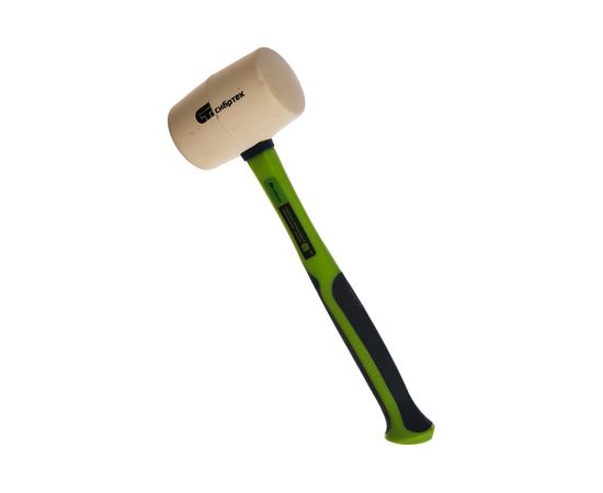 Резиновая киянка, 680г белая резина, фибергласовая рукоятка СИБРТЕХ 11168 