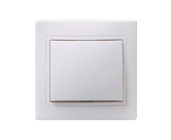 1клавишный выключатель IEK КВАРТА в сборе, белый EVK10-K01-10-DM 