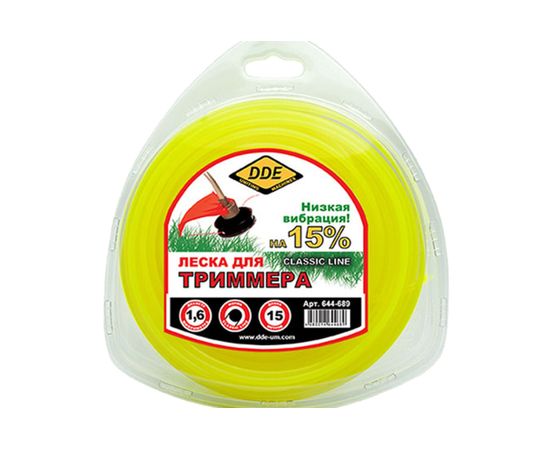 Корд триммерный Classic line (1.6 мм; 15 м; круг) DDE 644-689 