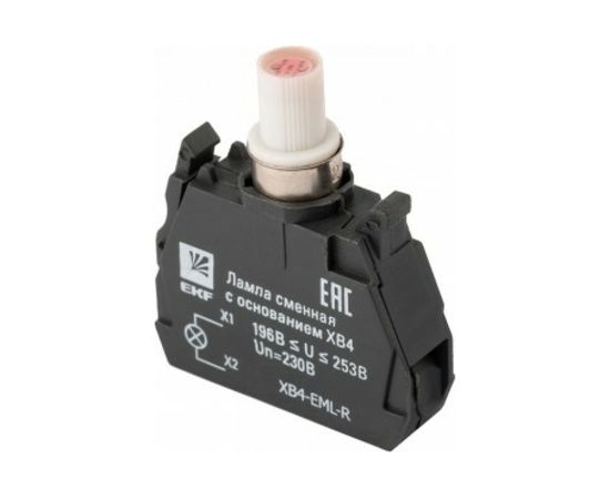 Лампа EKF сменная, c основанием, XB4, красная, 230В, PROxima SQ XB4-EML-R 