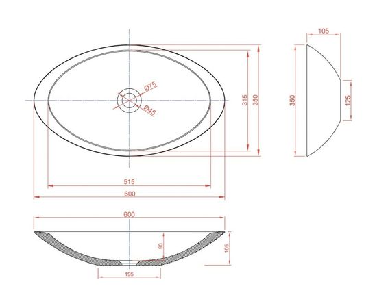 Раковина Montebianco Gondola Tre 13043 – изображение 19