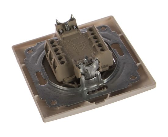 1клавишный выключатель IEK КВАРТА в сборе, белый EVK10-K01-10-DM – изображение 2