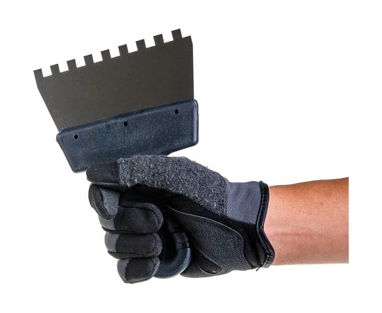 Фасадный зубчатый шпатель (150 мм, нержавеющая сталь, 8 мм) Biber 35212 тов-048246 – изображение 2