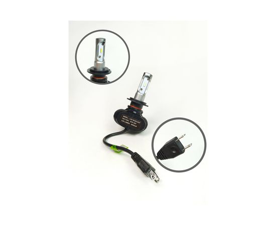 Светодиодные автолампы MYX Light S1 H7, 12 В, 18 Вт, CSP 1616, 6000 K, 2 шт. 010207 – изображение 2