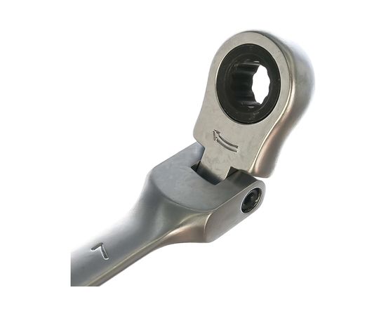 Комбинированный ключ трещоточный с шарниром 7мм AV Steel AV-315207 – изображение 2