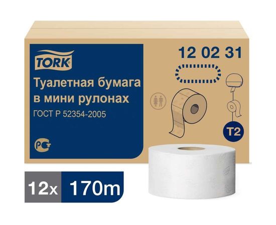 Туалетная бумага TORK Advanced 170 м 2-слойная белая 120231 126502 – изображение 2